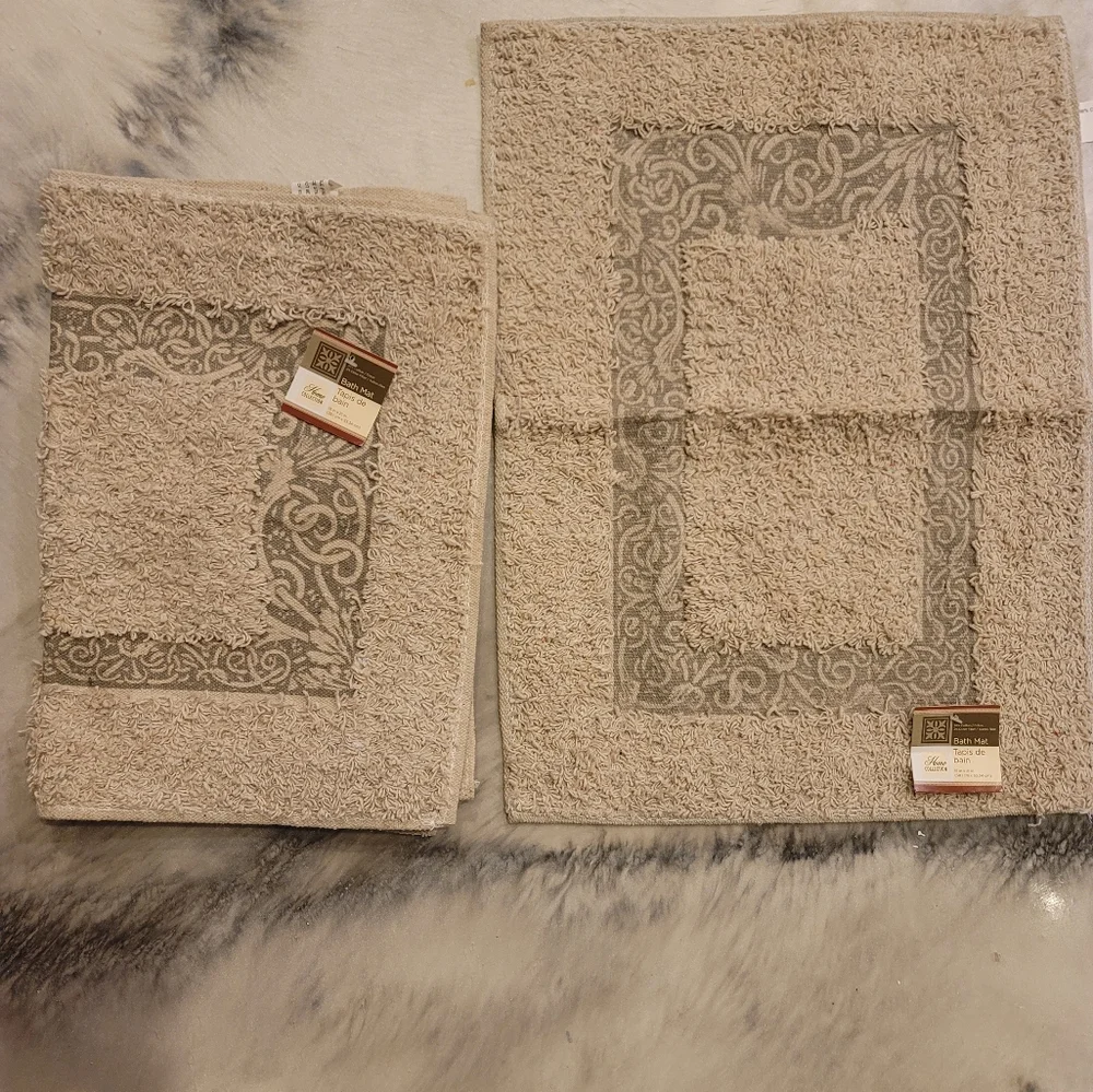 Home Collections set of 3 bath matts